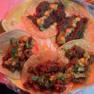 Tripitas and barbacoa are so good, also recommend the longaniza