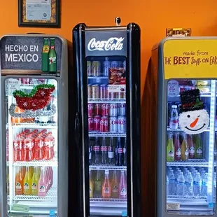 a row of vending machines