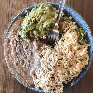 a plate of mexican food