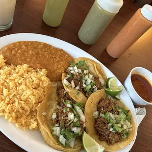 Birria taco plate