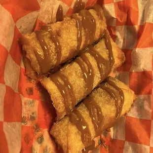 churro cheesecake eggrolls