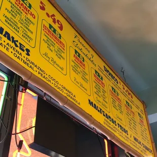 the menu