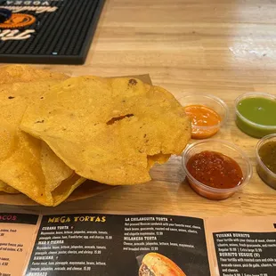 ortilla and salsa