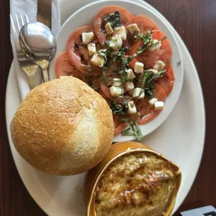 French Onion and Tomato &amp; Mozzarella Salad