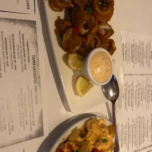 Calamari and potatoes