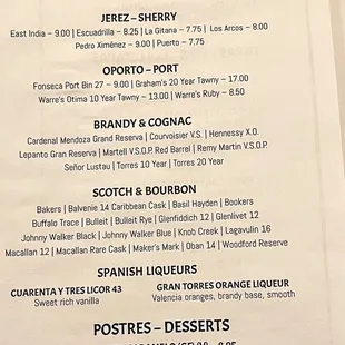 Sept. 2023 menu