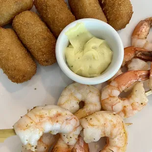 Croquetas and Shrimp