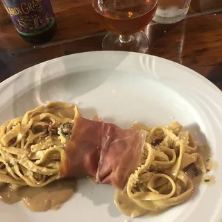 Prosciutto Wrapped Fettuccine