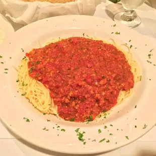 Imported spaghetti and meat sauce