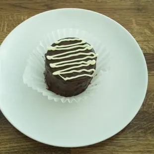 Homemade Raspberry Trifle covered with milk chocolate