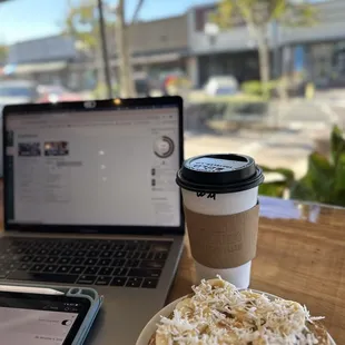 Funky Monkey Toast &amp; Hot White Mocha