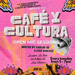 Open Mic Every Tuesday.