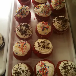 Red Velvet Cupcakes.