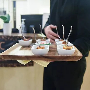 Scrumptious mini chicken and waffle appetizers