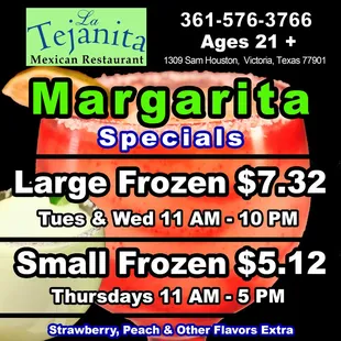 margarita specials