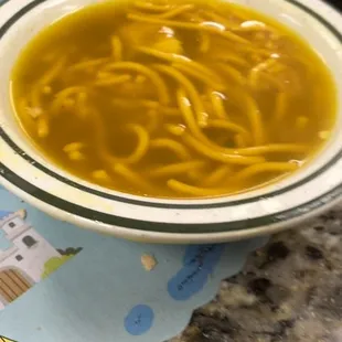 Chicken soup. Sopa de pollo