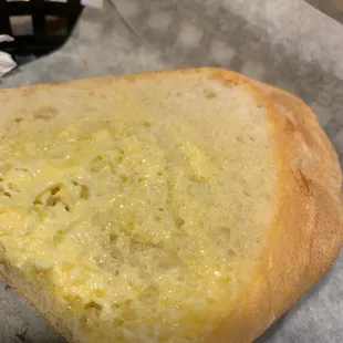 Hot and crusty Cuban bread with butter!