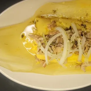 Tamal con Puerco
corn Tamal with Pork