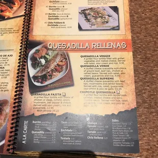 the menu