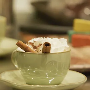 a cup of hot chocolate