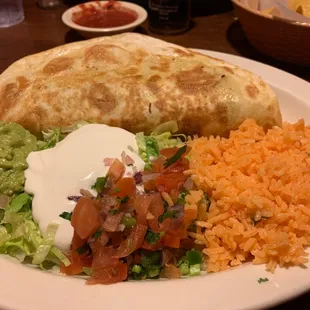 Shrimp fajita quesadilla