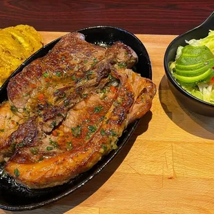 Sizzling steak dinner