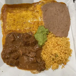 Texas Plate was huge and delicious, great cheese enchiladas