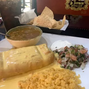 Chic Chimichanga with Charro Beans