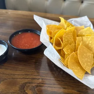 tortilla and salsa