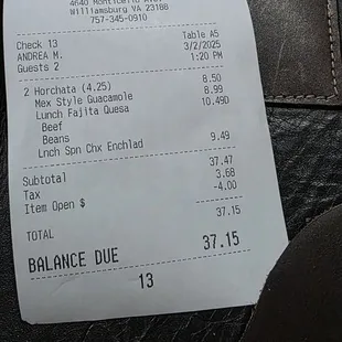 Not bad for lunch for good Mexican