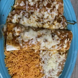 chilli relleno, enchilada, burrito combo
