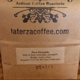 Freshly roasted coffee