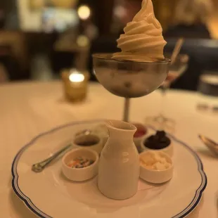 Soft serve sundae with all the toppings :)