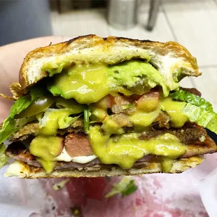 Torta loca with green salsa