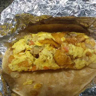 The excellent migas taco, get this!