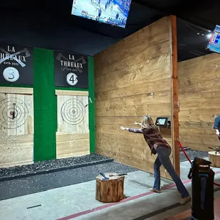 a man shooting at a target