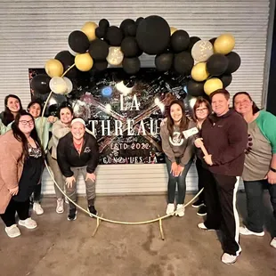 a group of people posing for a picture