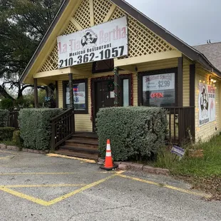 the front of a restaurant