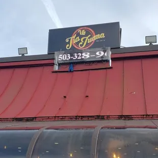 the front of the restaurant