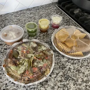 Carnitas fries &amp; a burrito to go