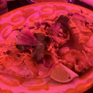 Shrimp tacos! To die for!