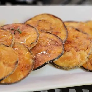 Fried eggplant with honey