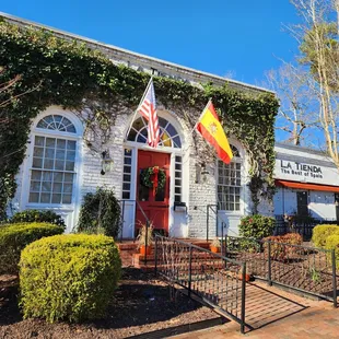 the front of the restaurant