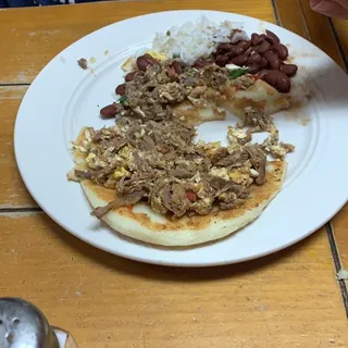Arepa con Carne