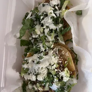 Tostada Tinga chicken