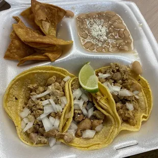 Chicken taco plate