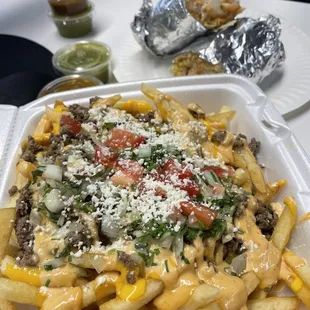 Sucio Fries &amp; Shrimp Burrito