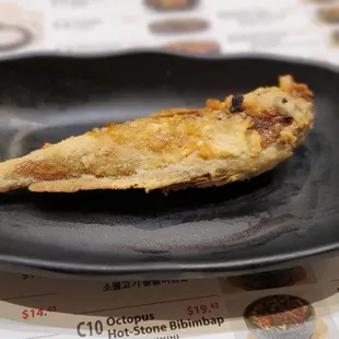 Fried baby croaker