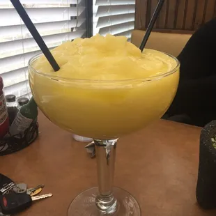 Monster margarita!! (Mango and lime flavor mixed)