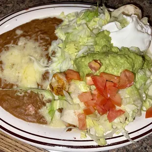 Shrimp Chimichanga Dinner